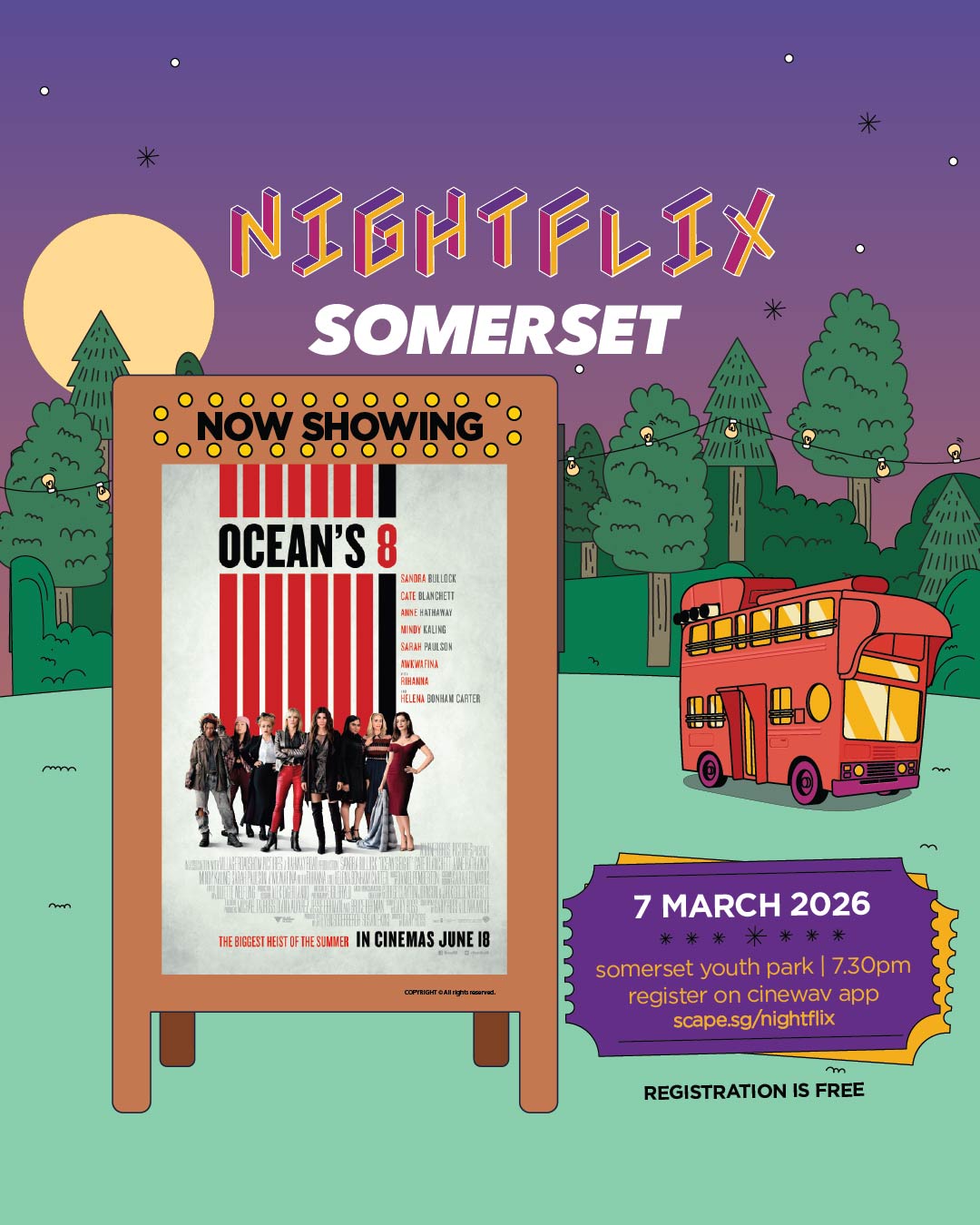 Nightflix Somerset – Ocean’s 8