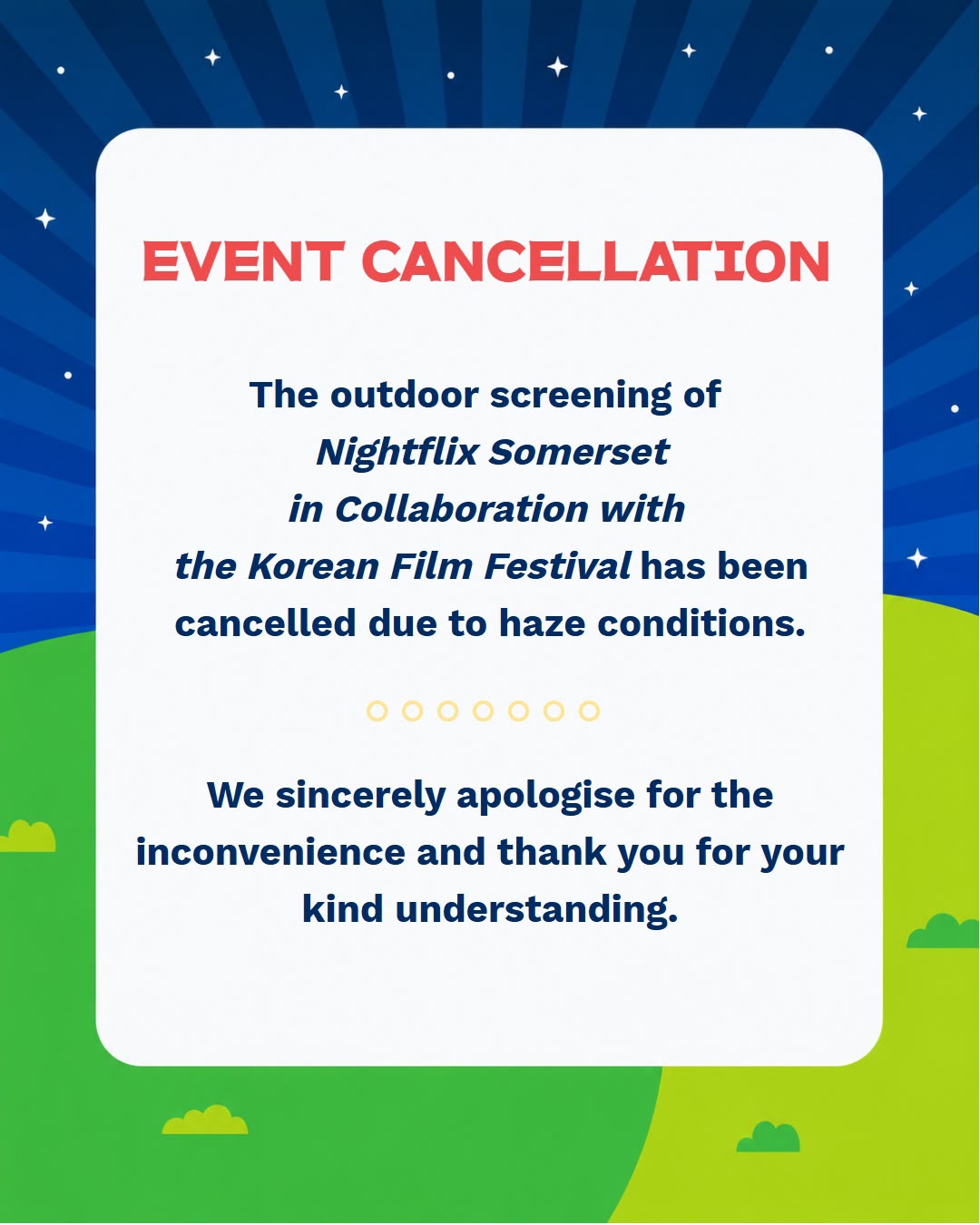 [CANCELLED] Nightflix Somerset in Collaboration with the Korean Film Festival