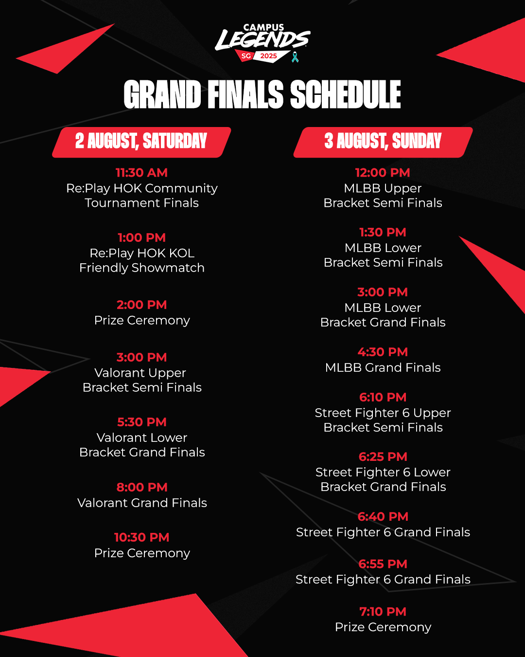 Campus Legends Singapore Finals @ Re:Play Festival