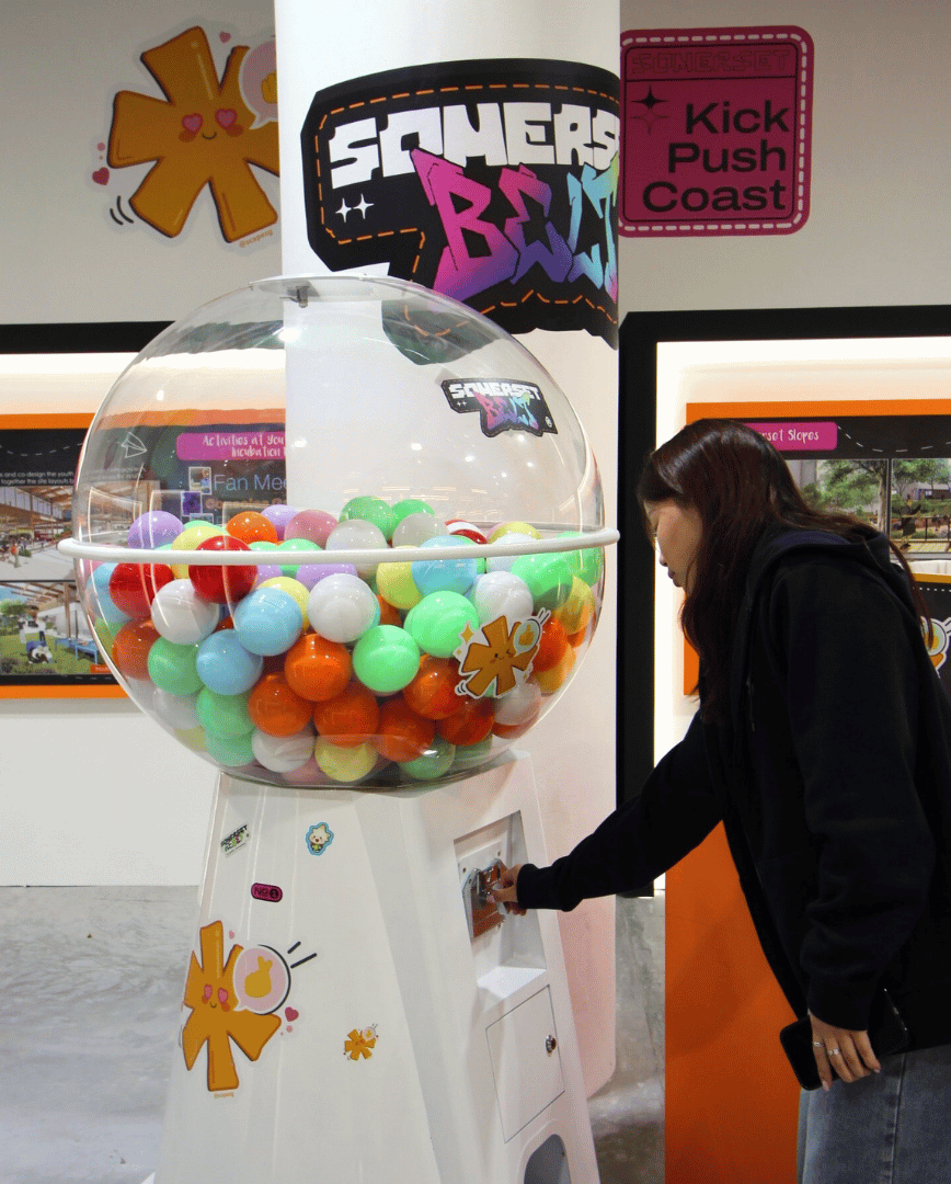 Redeem exlusive Somerset Belt stickers from the Gachapon (while stocks last)
