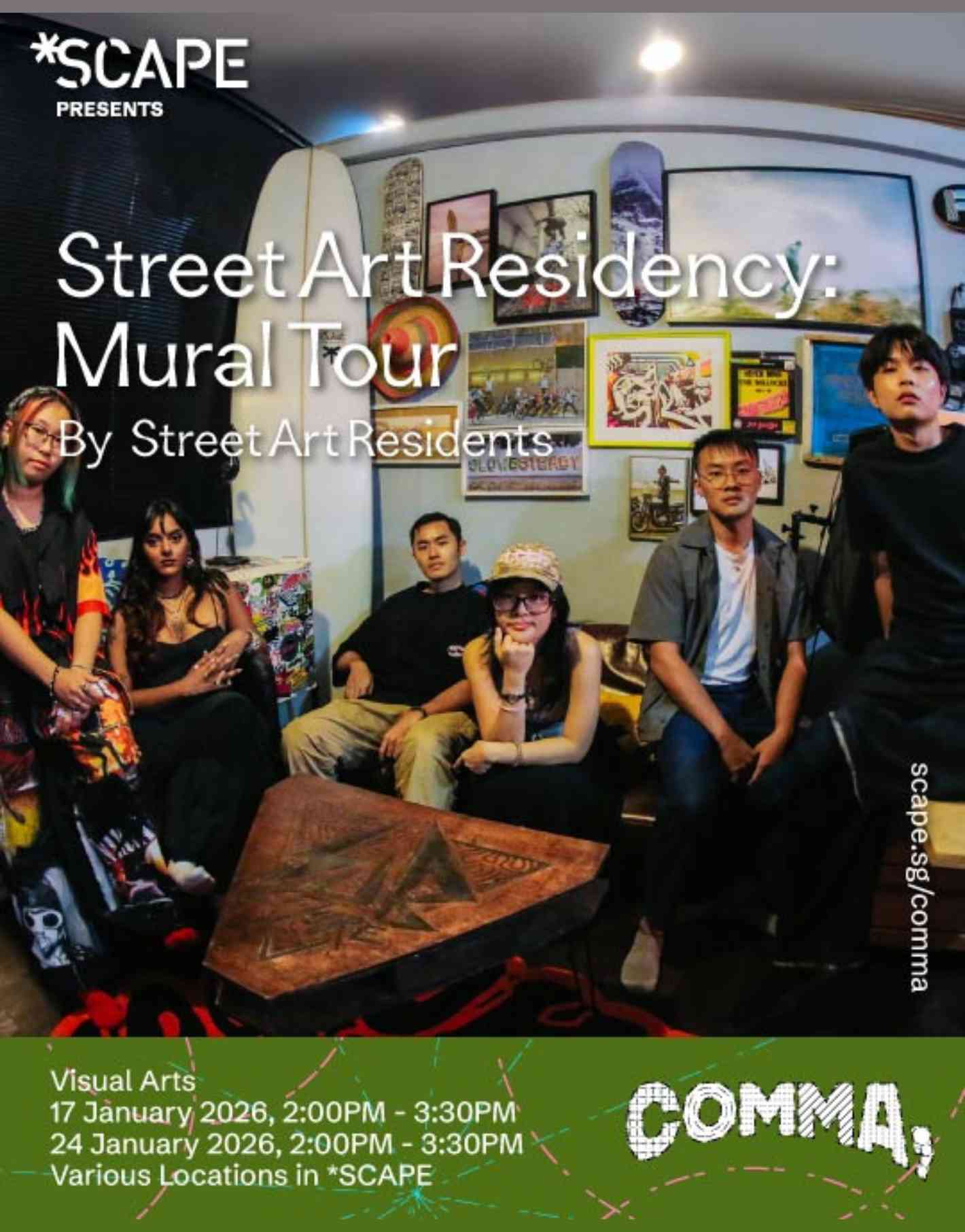 [COMMA] *SCAPE Street Art Residency Mural Tour
