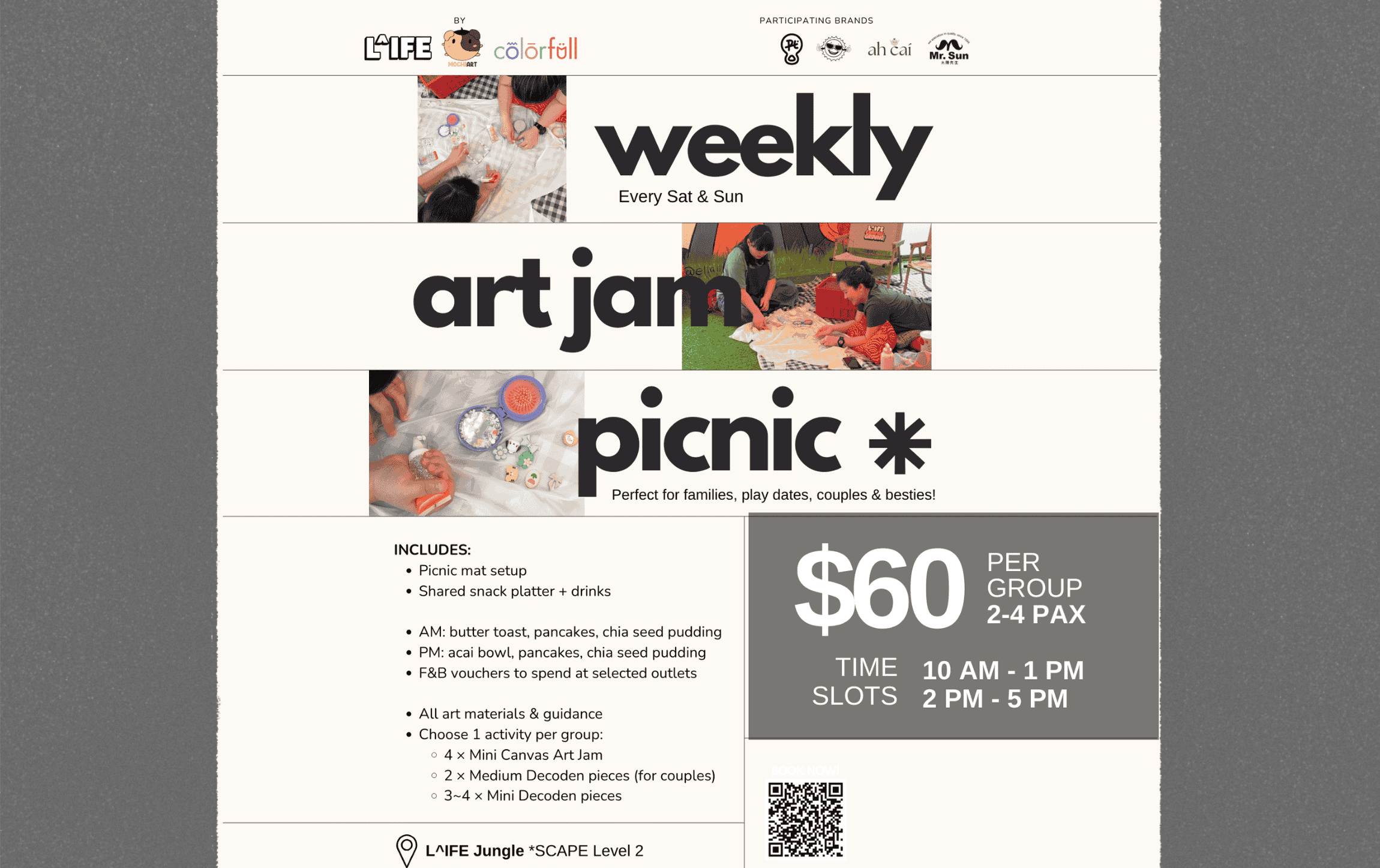 Weekly Art Jam Picnic led by MochiArt and Colorfull