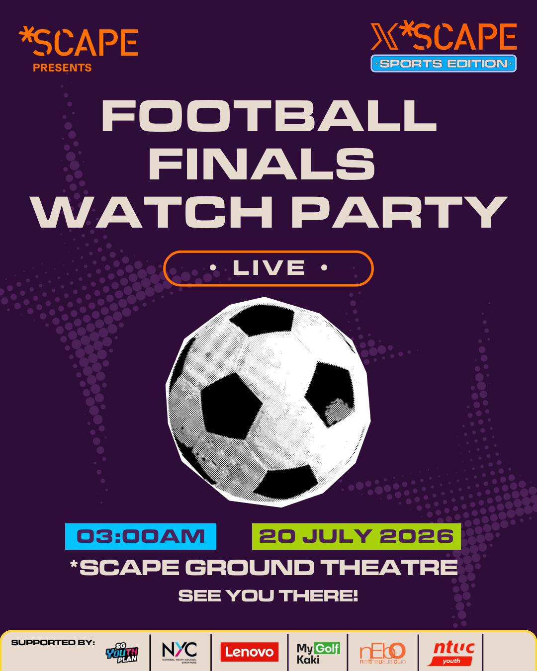 [X *SCAPE: Sports Edition] Football Finals Watch Party