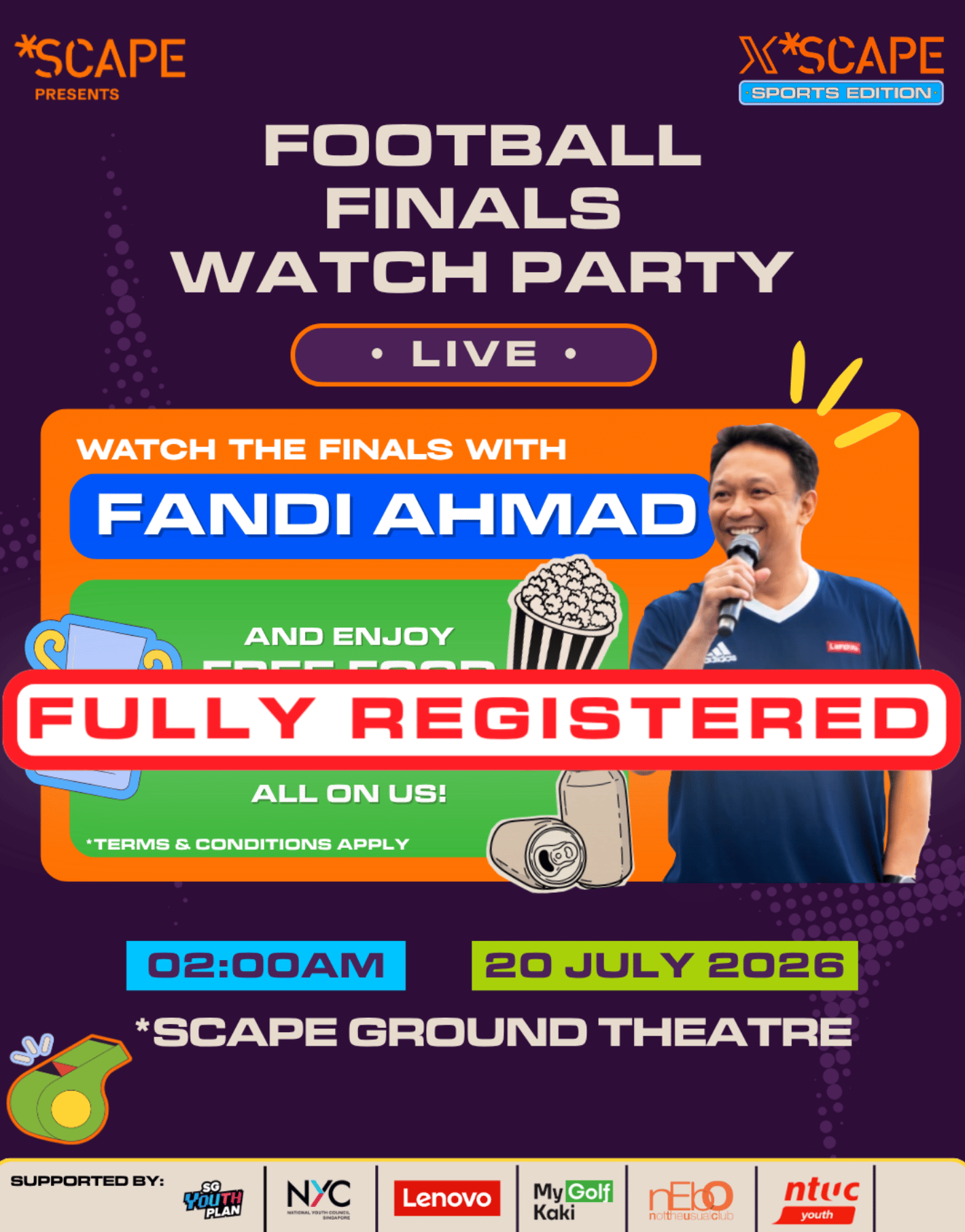 [X *SCAPE: Sports Edition] Football Finals Watch Party