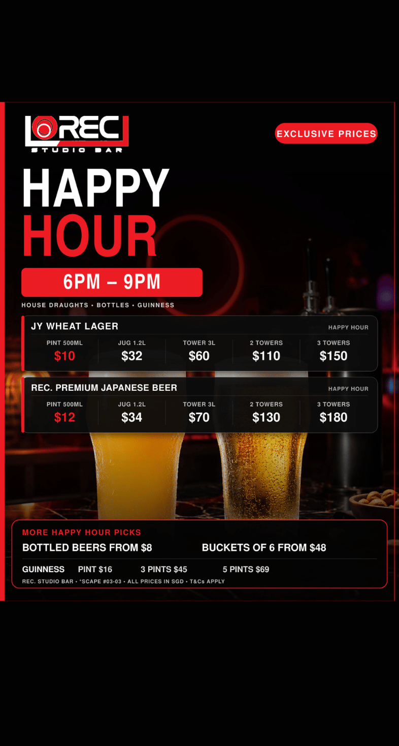 Happy Hour @ REC. Studio Bar