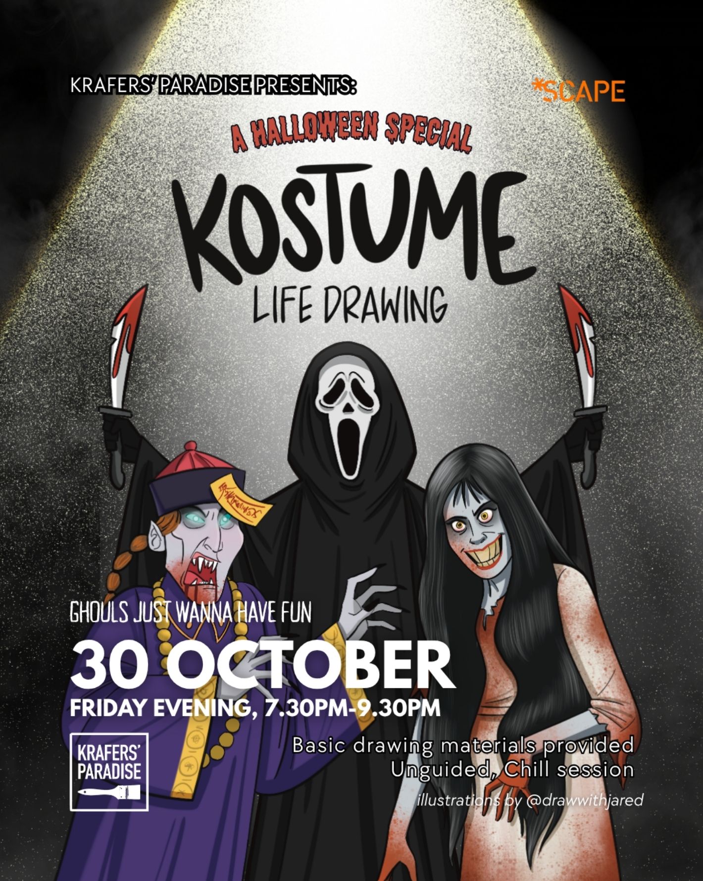 KRP Kostume Life Drawing: A Halloween Special