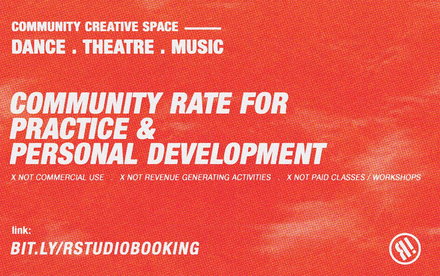 Community Studio Rental Rate @ Recognize! Studios