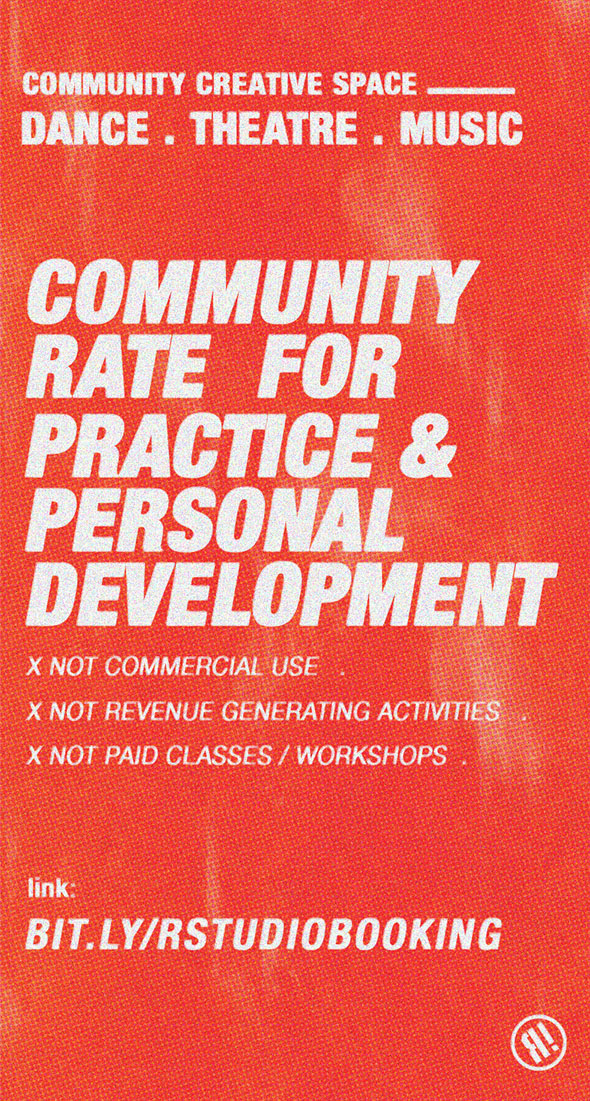Community Studio Rental Rate @ Recognize! Studios