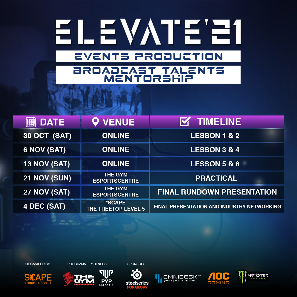 Elevate Full Schedule 1