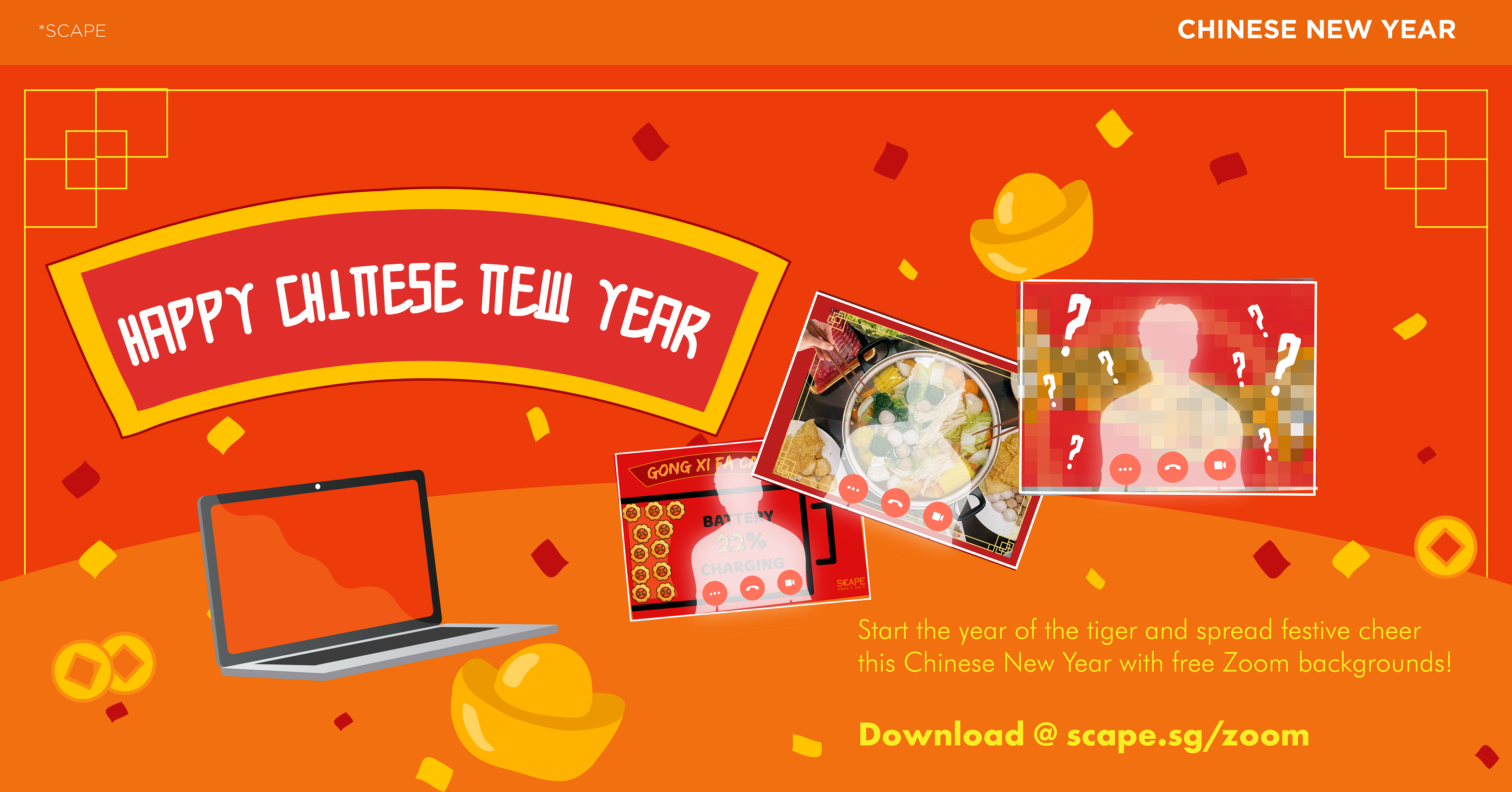 zoom chinese new year background 2022 tiger